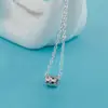 Caperucita Roja Mismo Estilo Cadena para Clavícula de Celebridad de Internet para Mujer Colgante Cilíndrico Tridimensional Chapado en Cobre Oro Real 18K Flor de Coche Hombre Pequeño Collar para Cintura