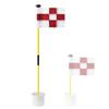 Asta de Bandera para Green de Golf 1 Sección/2 Secciones Desmontable Combinación Asta de Bandera Suministros de Práctica para Campo Marca de Bandera Juego de Copa para Hoyo