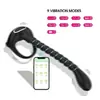Anillo Vibrador de Retraso Controlado por APP para Hombres, Masajeador de Pene y Próstata, Vibrador Anal, Juguete Sexual para Adultos