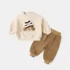 Conjunto de Bebé Primavera Otoño Sudadera con Capucha y Pantalones para Niño Nuevo Conjunto de Dos Piezas Niña Manga Larga Pantalones Largos Ropa de Otoño para Niños