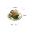 Taza de Té Miyan Xiaoqinggan Pintada a Mano con Pétalos de Margarita y Loto con Posavasos Taza Maestra de Cerámica Set de Té Kung Fu Estilo Retro