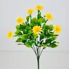 Amazon Cross-Border Margarida Artificial Buquê Artificial Flores de Plástico Decoração de Varanda Externa Sala de Estar Flores de Mesa