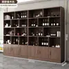 Armário de Vinho Contra a Parede na Sala de Estar, 2026 Estilo Madeira Original para Uso Doméstico, Prateleira de Vinho Multicamadas de Chão, Armário de Armazenamento