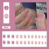Uñas Postizas Virales de Moda 24 Piezas Estilo Francés Nuevas Uñas Postizas Degradadas