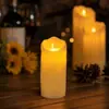 Velas eletrônicas de LED, velas em formato de gota, velas decorativas para casamentos, hotéis e ambientes de eventos, criando uma atmosfera festiva