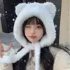 Nuevo Estilo 2025 Gorro Tejido de Felpa para Mujer, Gorro de Lana Cortavientos Moda Coreana, Circunferencia de Cabeza Grande, Gorro Caliente para la Cabeza