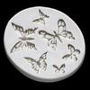 Molde de silicona con variedad de patrón decorativo de mariposa volando para hornear pastel, galleta, almohadilla para impresión de textura, molde para gota de cristal