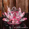 Atacado de Fábrica Popular Transfronteiriço Lótus de Cristal Templo Buda Lâmpada de Lótus Artesanato de Cristal Ornamento de Cristal para Carro