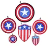 Nuevo Escudo de Capitán América de Batman Parche de Dibujos Animados Parche Decorativo para Zapatos y Sombrero Accesorios de Ropa Disponible