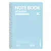 Caderno de Cor Creme com Dupla Espiral A5 Engrossado para Estudantes, Confortável de Segurar, Adequado para Anotações e Preparação para Provas, Caderno Pautado