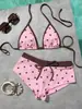 2026 Verano Amazon Bikini de Lunares Conjunto Ropa Sexy Venta al por Mayor Transfronteriza Atado Y2K Producto Nuevo