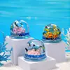 Nuevo adorno de resina para acuario cuadrado con temática oceánica, decoración de escritorio de animales marinos para niños, pequeño regalo