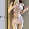 2024 Novo Biquini Swimsuit Mulheres Sexy Conjunto de Três Peças Rhinestone Photo Nice Seaside Holiday Spa Swimsuit