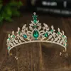 Corona Tiara de Novia Europea y Americana Transfronteriza Fiesta de Cumpleaños Diadema de Aleación Pedrería Accesorios para el Cabello de Reina Corona para Vestido de Novia