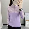 Protetor solar de verão feminino secagem rápida T absorção de umidade refrescante respirável gola esportes ao ar livre fitness deslocamento