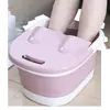 Balde para Pés Doméstico para Lavar os Pés Bacia de Plástico Dobrável Portátil Massagem Balde Plástico para Banho de Pés Banheiro Balde para Lavar os Pés Dobrável