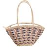 Saco traquial ondulado de um ombro tecido de palha novo saco de palha de grande capacidade saco tecido de férias estilo saco de praia all-match bolsa feminina