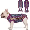 Traje de recuperación para perros, traje quirúrgico, mono suave de esterilización para mascotas, previene que las mascotas se laman y rasquen las heridas, camiseta de recuperación