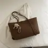 Bolsa de Couro de Alta Qualidade Transfronteiriça para Mulheres, Bolsa de Ombro Retro com Estampa de Leopardo de Grande Capacidade para Outono e Inverno, Bolsa Tote Versátil para Trabalho