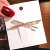 Accesorios para el cabello de celebridades de Internet de estilo coreano para mujer, nueva horquilla de diamante de color en forma de X, tocado simple, flequillo de diamantes de imitación para niña, clip lateral