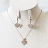 Brincos de cobre de pérola em forma de coração transfronteiriço Pingente de amor Light Luxury Ins Style Brincos Acessórios terno