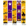 Nova decoração de tecido pendurado de Halloween transfronteiriça da Amazon para portas de garagem, tecido de fundo para o Dia dos Mortos