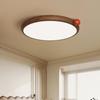 Lámpara de techo de frijol mágico retro protección ocular lámpara de dormitorio estilo antiguo silencioso color veta de madera restaurante estudio balcón lámpara Zhongshan