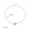 Collar Popular Transfronterizo de Acero Inoxidable Oro 18K Perla Estilo Fresco Ins Diseño de Nicho Cadena Versátil para Suéter de Mujer