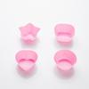 Molde de Silicona para Magdalenas 7cm Redondo Forma de Estrella Forma de Corazón Cuadrado Bandeja para Postres Tarta Molde para Tazas de Pastel Herramienta para Hornear