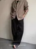Sensación de Textura Pantalones Blancos Finos para Hombre Verano Estilo Perezoso Old Money Pantalones Casuales Colgantes Moda Marca Pantalones de Pierna Ancha Sueltos