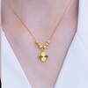 Collar de cuentas doradas de hierba de la suerte de Vietnam Shin, colgante de trébol de cuatro hojas chapado en oro y latón, collar de moda para mujer, suministro en vivo