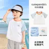 Kaka Panda Camiseta de Manga Corta de Algodón Puro para Niños Ropa de Verano para Niños Tops Casuales de Verano para Niñas Bebé Ropa de Bebé