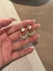 Pendientes de Perla Romboidales Ojo de Gato de Azúcar Luz de Lujo Temperamento de Gama Alta Pendientes Atmosféricos Pendientes Únicos para Mujer