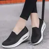 Zapatos Mecedores de Mujer de Talla Grande Transfronterizos con Suelas Gruesas, Zapatos Deportivos Casuales que Aumentan la Altura, Zapatos para Caminar con Malla Fly-Knit sin Cordones y Amortiguación de Aire
