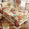 Toalha de mesa para sala de jantar estilo americano, à prova d'água, à prova de óleo, lavável, resistente ao calor, base de mesa de PVC, luxo leve, toque de alta qualidade, protetor de superfície de mesa de centro