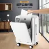 Equipaje de carrito ancho nuevo transfronterizo, tapa frontal de apertura, para abordar negocios, aspecto elegante, caja de PC con contraseña de viaje, personalización de comercio exterior