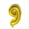 Balão decorativo de folha de alumínio dourado prateado digital de 32 polegadas para aniversário de um mês