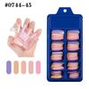 Uñas de Manicura de Ataúd en Forma de T de Color Mixto Navideño Transfronterizo Caja Azul Parche Completo Usable Uñas Postizas Largas de Ballet