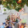 Nuevo Colgante Creativo Estilo Librería Transfronteriza Decoración para Árbol de Navidad Coche Colgante Acrílico Colgante