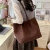Coleção Outono/Inverno 2026 estilo coreano transfronteiriço: bolsa tote de luxo leve com estampa de leopardo, grande capacidade, estilo retrô, bolsa de ombro versátil para o dia a dia