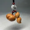 Venta Directa de Fábrica de Cadenas para Teléfono Móvil de Madera de Ciprés Tallada en Acantilado, Colgantes de Madera Maciza, Accesorios Portátiles para Llavero, Venta al por Mayor