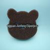 Adesivo de cabelo de urso de desenho animado de dupla face lavável portátil para máquina de lavar roupas, pelos de animais de estimação, esponja para remoção de pelos
