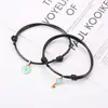 Pulsera de Pareja Amor Llave Pequeña Simple Personalizada Estilo Japonés y Coreano Cuerda de Mano Negra Retro Lori Pulsera de Novia