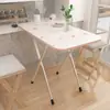 Mesa Plegable, Mesa Cuadrada, Simple y Portátil, Mesa para Puesto Exterior, Mesa de Comedor, Mesa de Comedor Simple, Mesa de Comedor Rectangular para el Hogar, Tamaño Pequeño