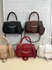 Hebilla de Cinturón de Cuero con Costuras Casuales Transfronteriza Decoración Nueva Moda Personalidad Simple Moda Sencilla Bolso Pequeño Cuadrado para Viajes Cotidianos Damas