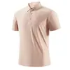 Camiseta de Manga Corta para Hombre Verano 2025 Nueva Camiseta Polo de Negocios Delgada Sin Marcas de Seda de Hielo para Hombre Top