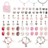 Conjunto de Pulseiras DIY Infantis Série Desenho Animado Unicórnio Arco-Íris Pirulito Balão Venda Quente Personalizado Transfronteiriço 66 Peças