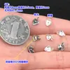 Prata Esterlina S925 Acabamento Fino Pequena Flor Folha Pingente Etiqueta Cristal Joia Pulseira Tecida Colar Acessórios DIY