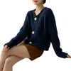 Chaqueta cárdigan tejida para mujer, nuevo estilo otoño e invierno, longitud corta para figuras petite, elegante y con estilo, color albaricoque
