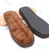 Suelas de zapato de ganchillo de felpa antideslizantes resistentes al desgaste tejidas a mano suelas de goma de tendón suelas gruesas suelas de zapatilla de algodón